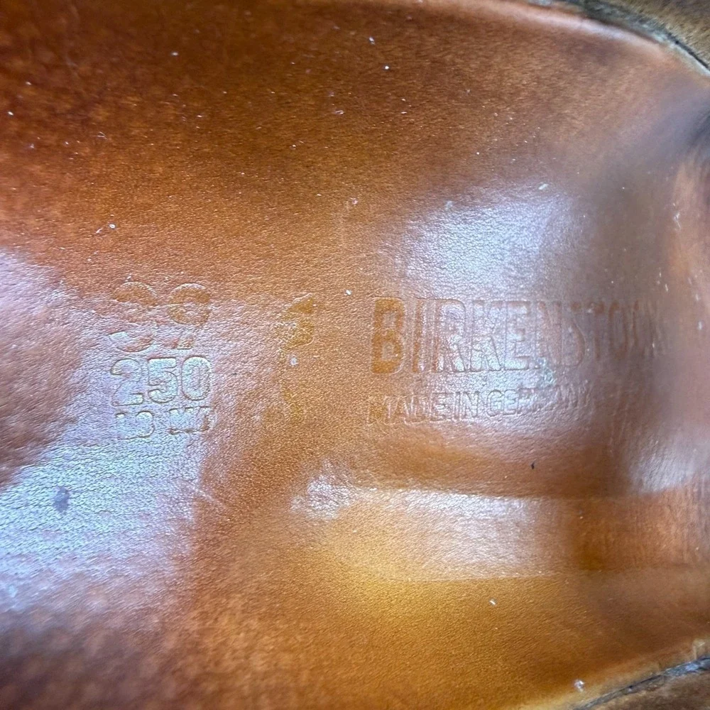 Birkenstock Arizona Big Buckle Sandals 8 N EU 39 Cognac Leather Travel Vacation